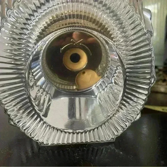 Bulova Hoya Crystal Clock Vintage Quartz Desk Clock 5x2.5 inches Heavy >24%PbO - Picture 5 of 10